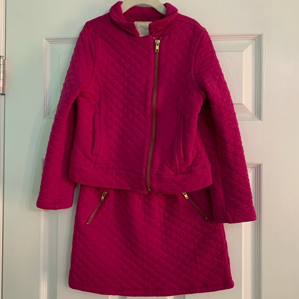 Pink Gymboree Quilted Jacket and Skirt Set Size 7/8